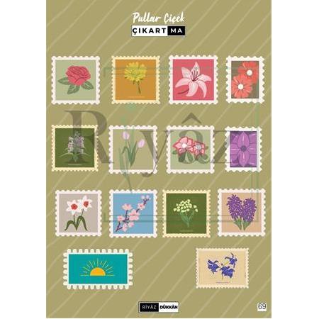 Pullar Çiçek -  Sticker, Kod: 69