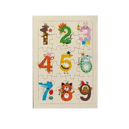 Rakamlar - Çocuklar İçin 24 Parçalı A5 boyut Puzzle, Yapboz