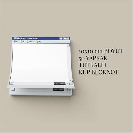 Notepad | Tutkallı Küp Bloknot (10x10cm) , 50 Yaprak