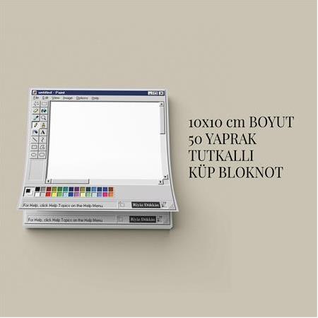 Paint | Tutkallı Küp Bloknot (10x10cm) , 50 Yaprak
