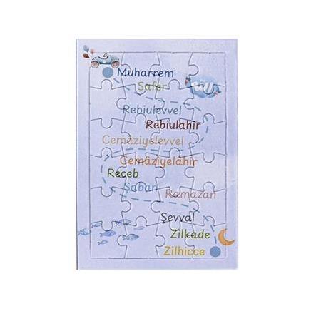 Hicri Aylar - Çocuklar İçin 24 Parçalı A5 boyut Puzzle, Yapboz