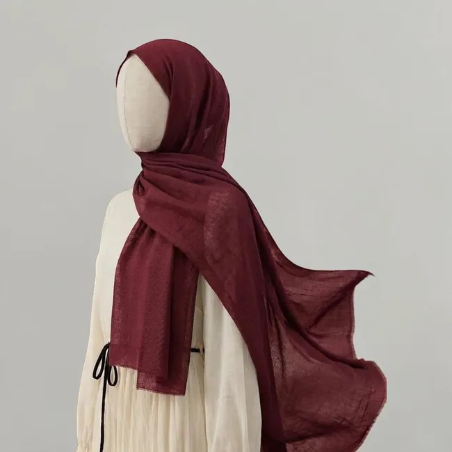Bordo | Aya Serisi Şal - ModaKaşmir