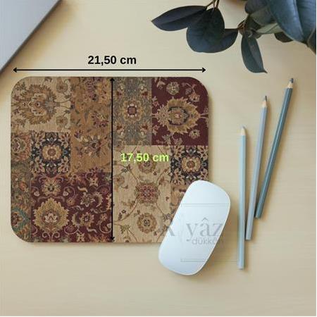 Halı Motif Desen 6  - Dikdörtgen Mouse Pad, 17,5 cm x 19,50 cm