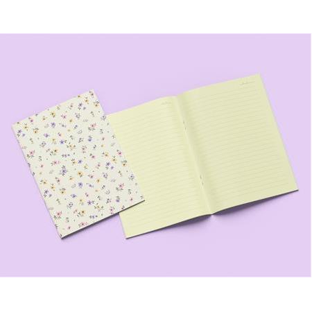 Mini Çiçekler - 3'lü Defter Seti, 14x21 cm, A5 Boyut, Çizgili