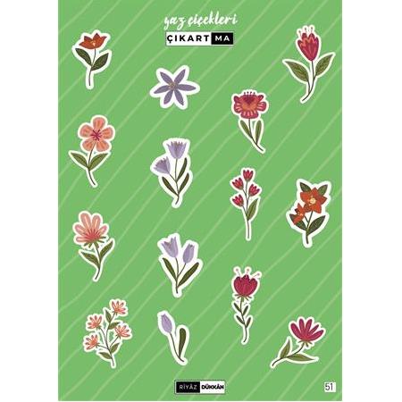 Yaz Çiçekleri -  Sticker, Kod: 51