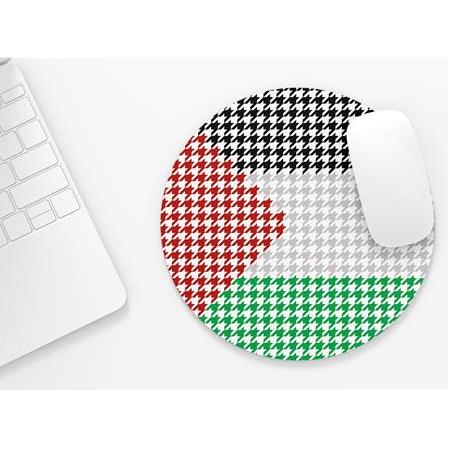 Filistin Bayrak Kazayağı - Yuvarlak Mouse Pad