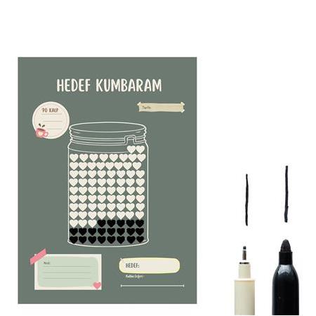 Hedef Kumbaram - Silinebilir Planlayıcı, Ayaklı, A5 Boyut