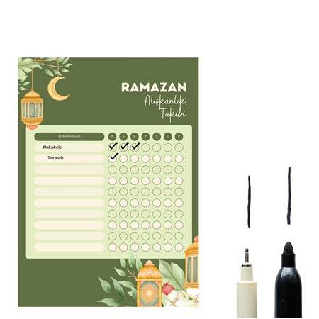 Ramazan Alışkanlık Takibi - Silinebilir Planlayıcı, Ayaklı, A5 Boyut