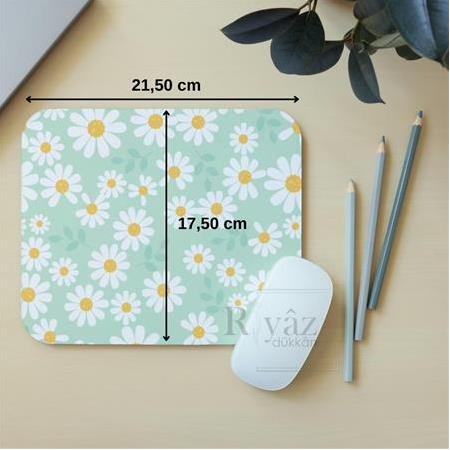 Papatyalar - Dikdörtgen Mouse Pad, 17,5 cm x 19,50 cm