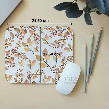 Sonbahar Çiçekler  - Dikdörtgen Mouse Pad, 17,5 cm x 19,50 cm