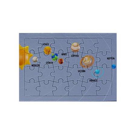 Gezegenler - Çocuklar İçin 24 Parçalı A5 boyut Puzzle, Yapboz