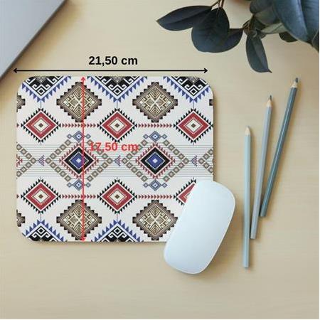 Halı Motif Desen 8  - Dikdörtgen Mouse Pad, 17,5 cm x 19,50 cm