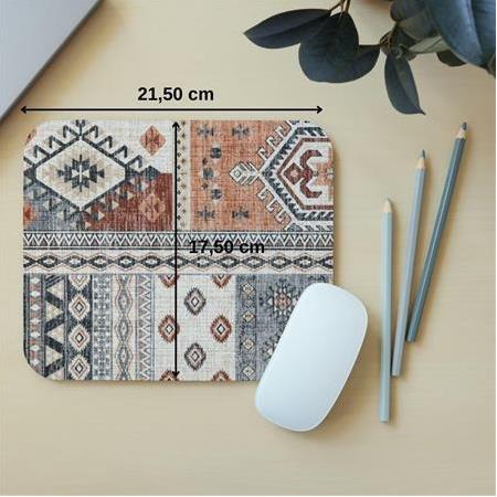 Halı Motif Desen 10  - Dikdörtgen Mouse Pad, 17,5 cm x 19,50 cm