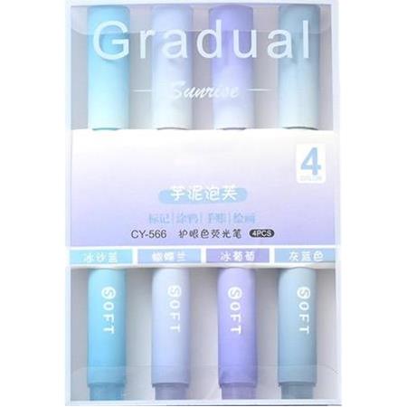 Fosforlu İşaretleme Kalemi 4'Lü Set Lilac